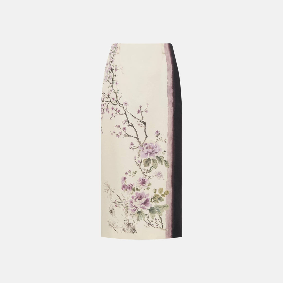 Dior Mid Length Straight Skirt In Silk Faille, Front