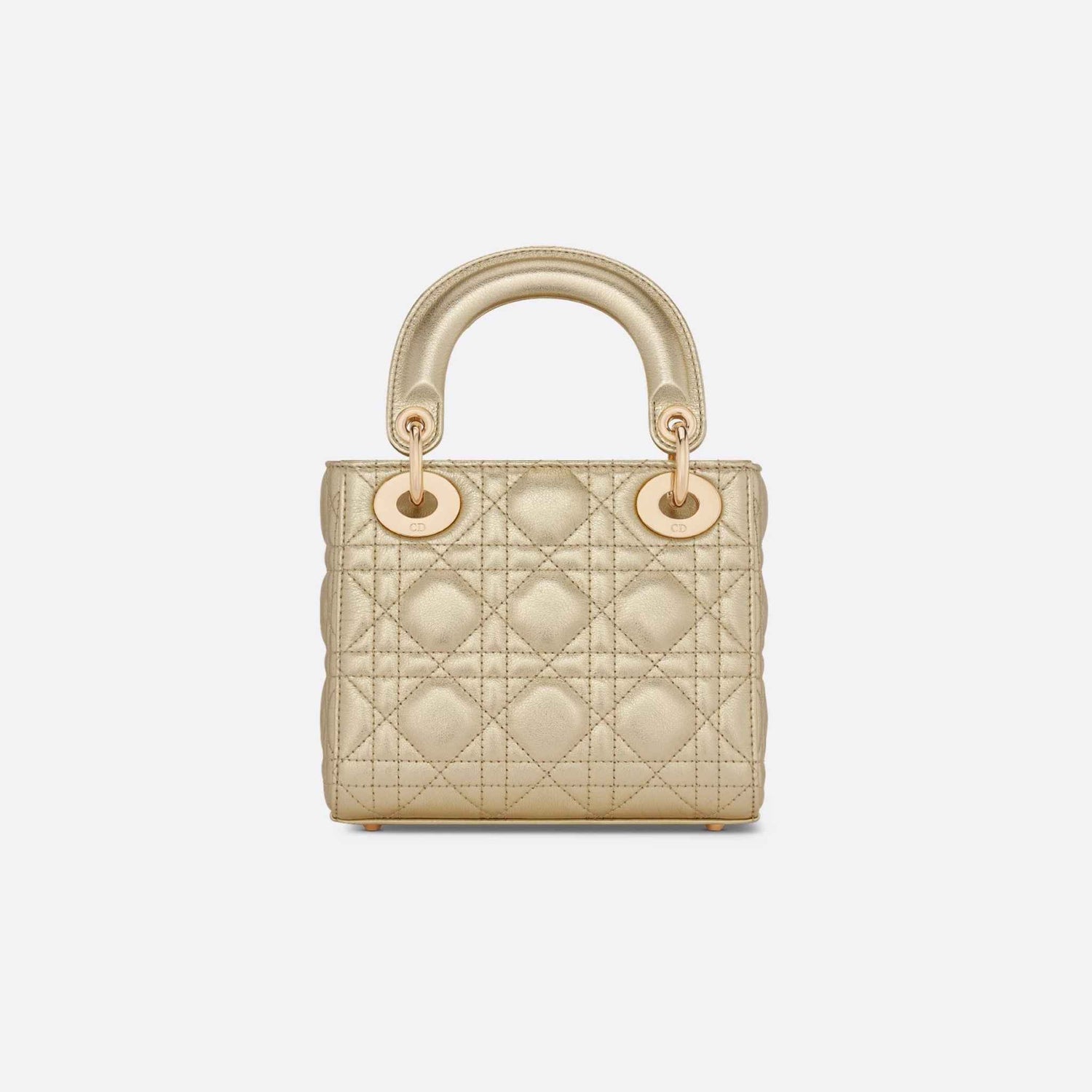 Dior Mini Lady Dior Bag Metallic Gold-Tone, Back