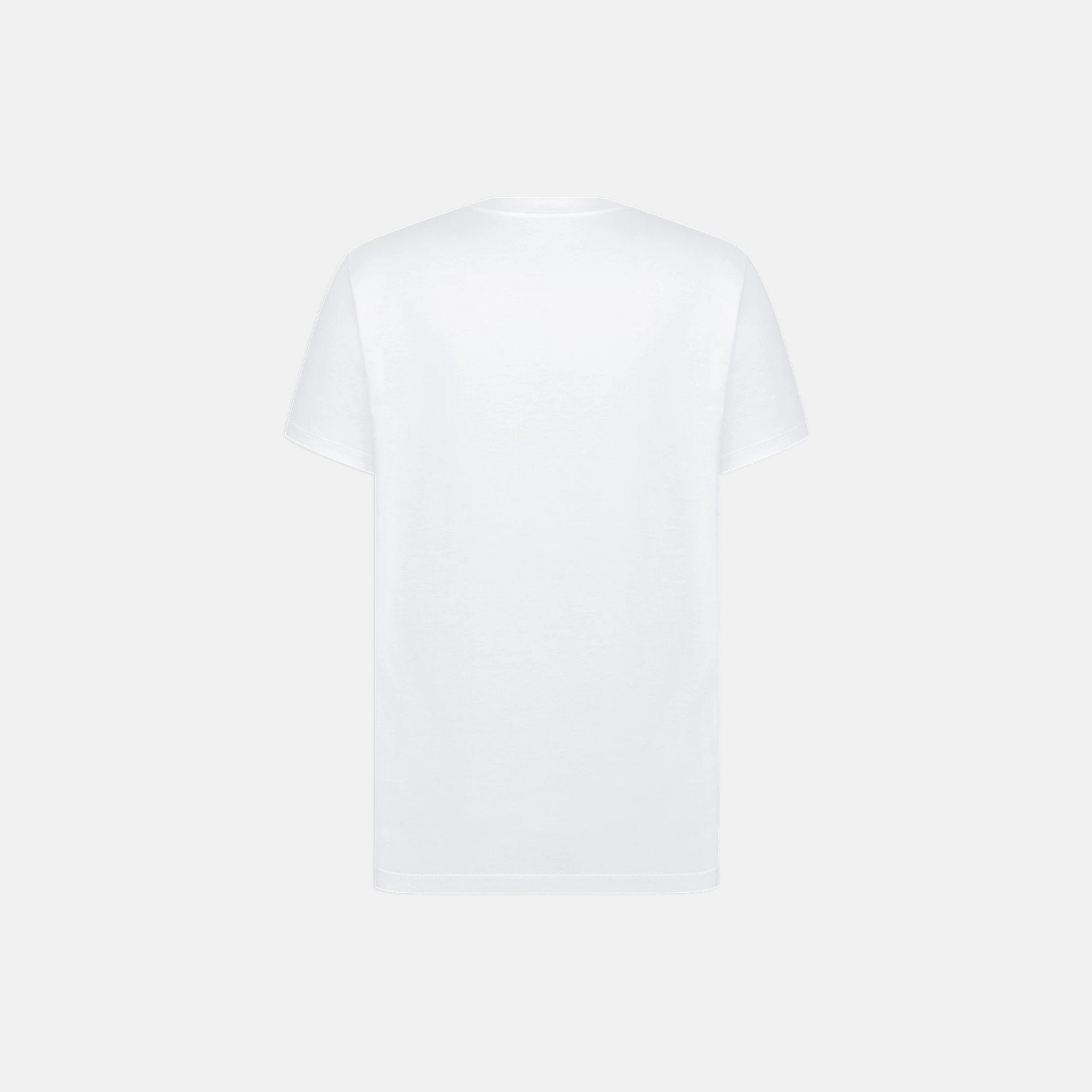 Dior Montaigne T Shirt Regular Fit In Mercerized Cotton Jersey, White, Back
