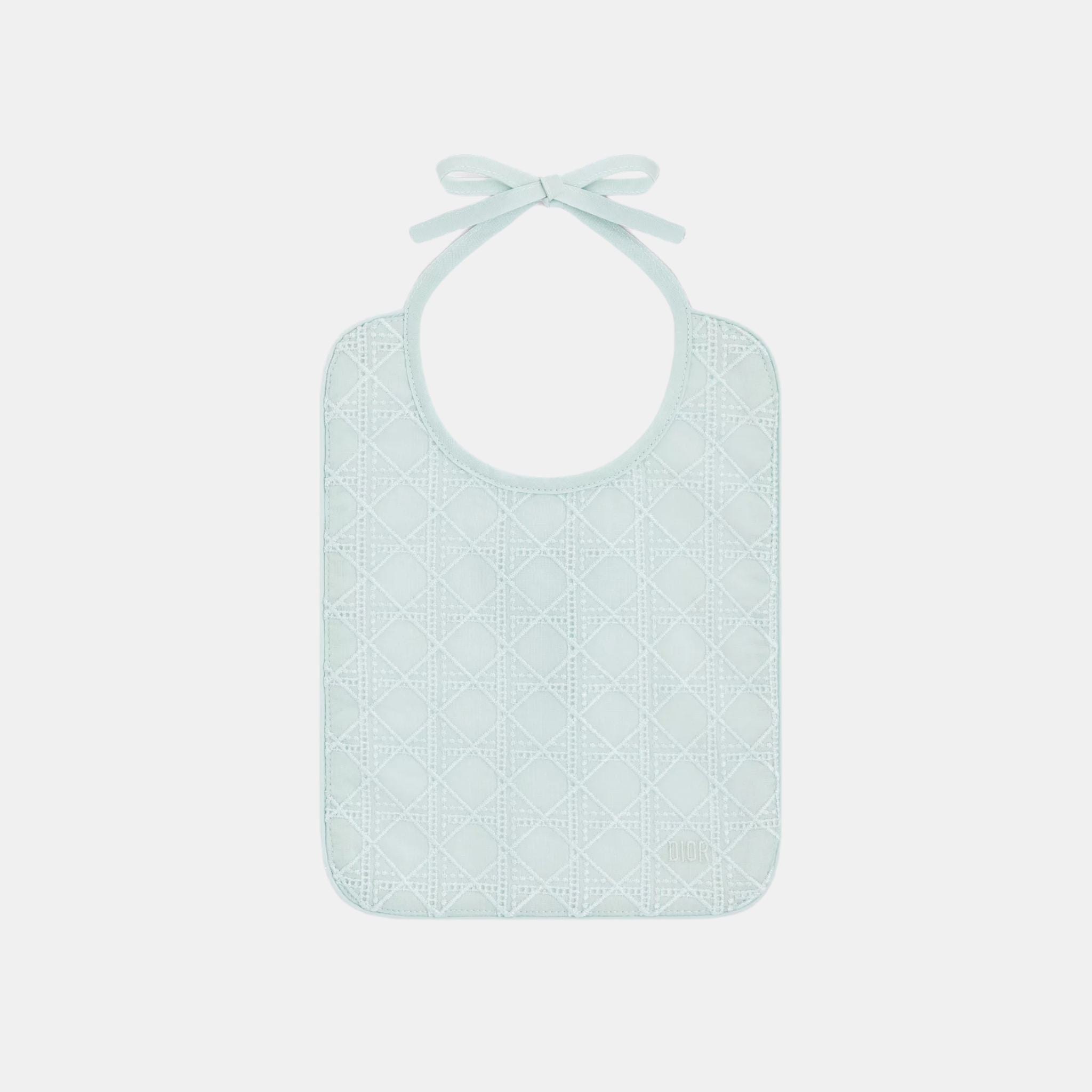 Dior Newborn Gift Set Light Blue Cannage Cotton Jersey and Voile, Napkin