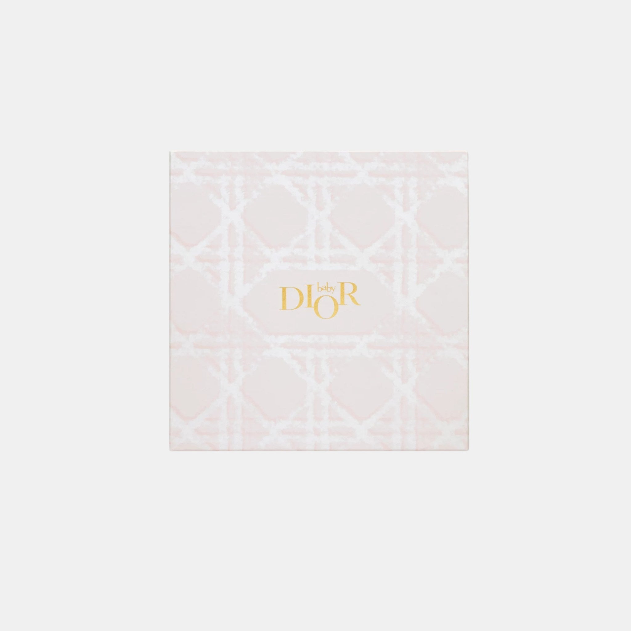 Dior Newborn Gift Set Pale Pink Cannage Cotton Voile, Gift Box, Front