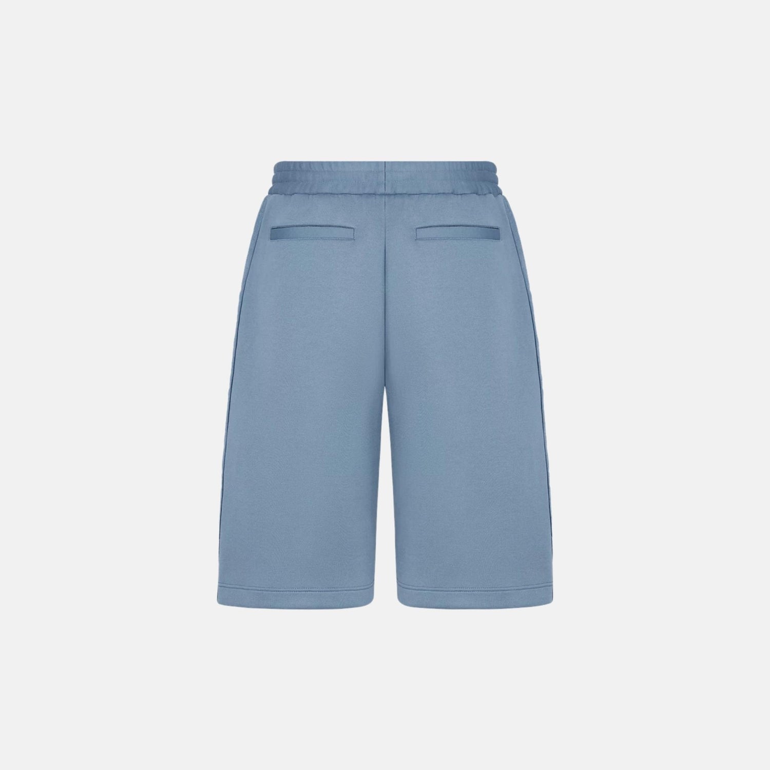 Dior Oblique Bermuda Shorts In Cotton Blend Jersey, Navy Blue, Back