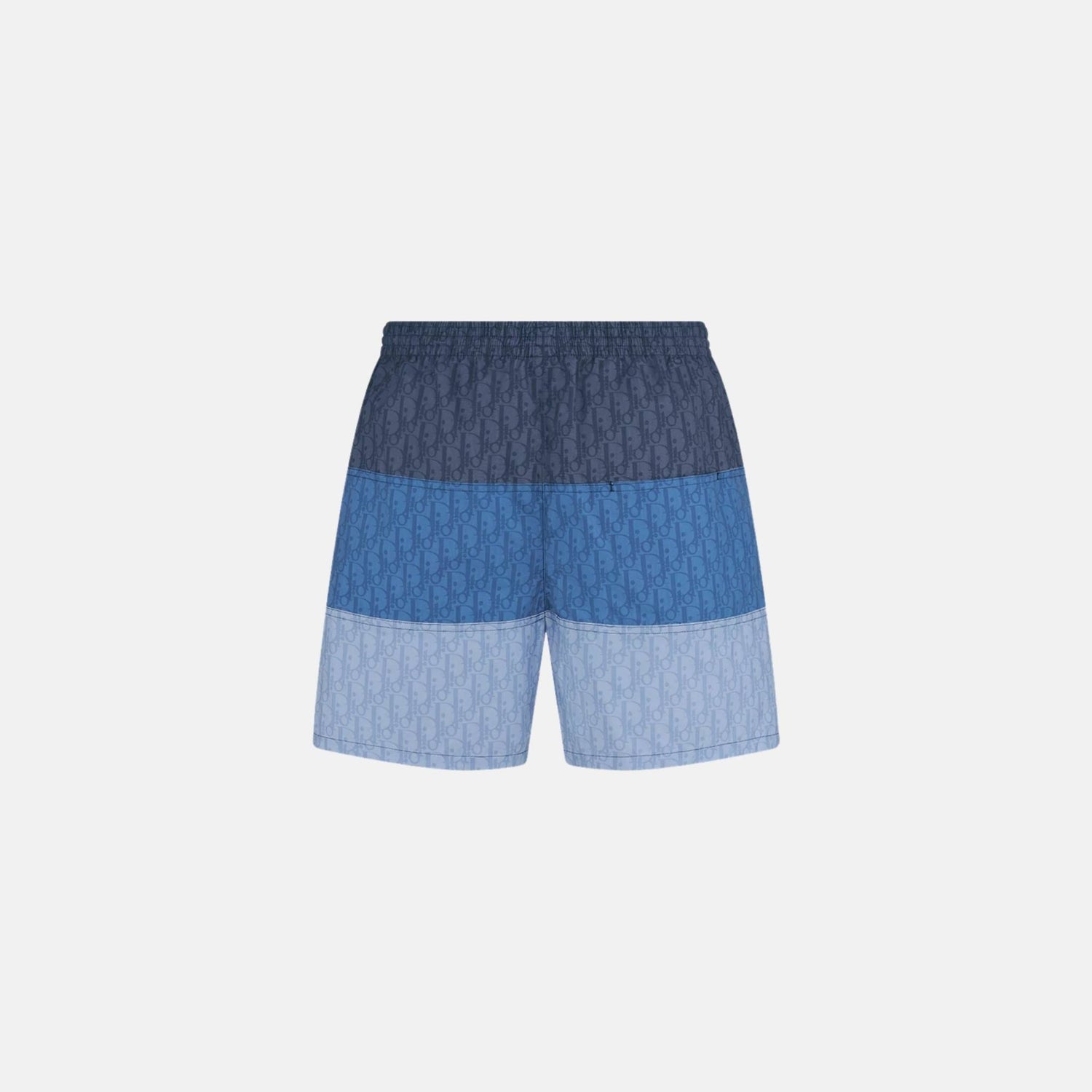 Dior Oblique Swim Shorts In Color Block Technical Fabric, Back