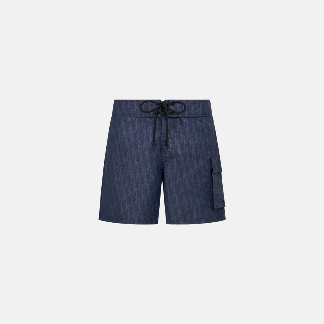 Dior Oblique Swim Shorts In Technical Fabric, Blue, Front