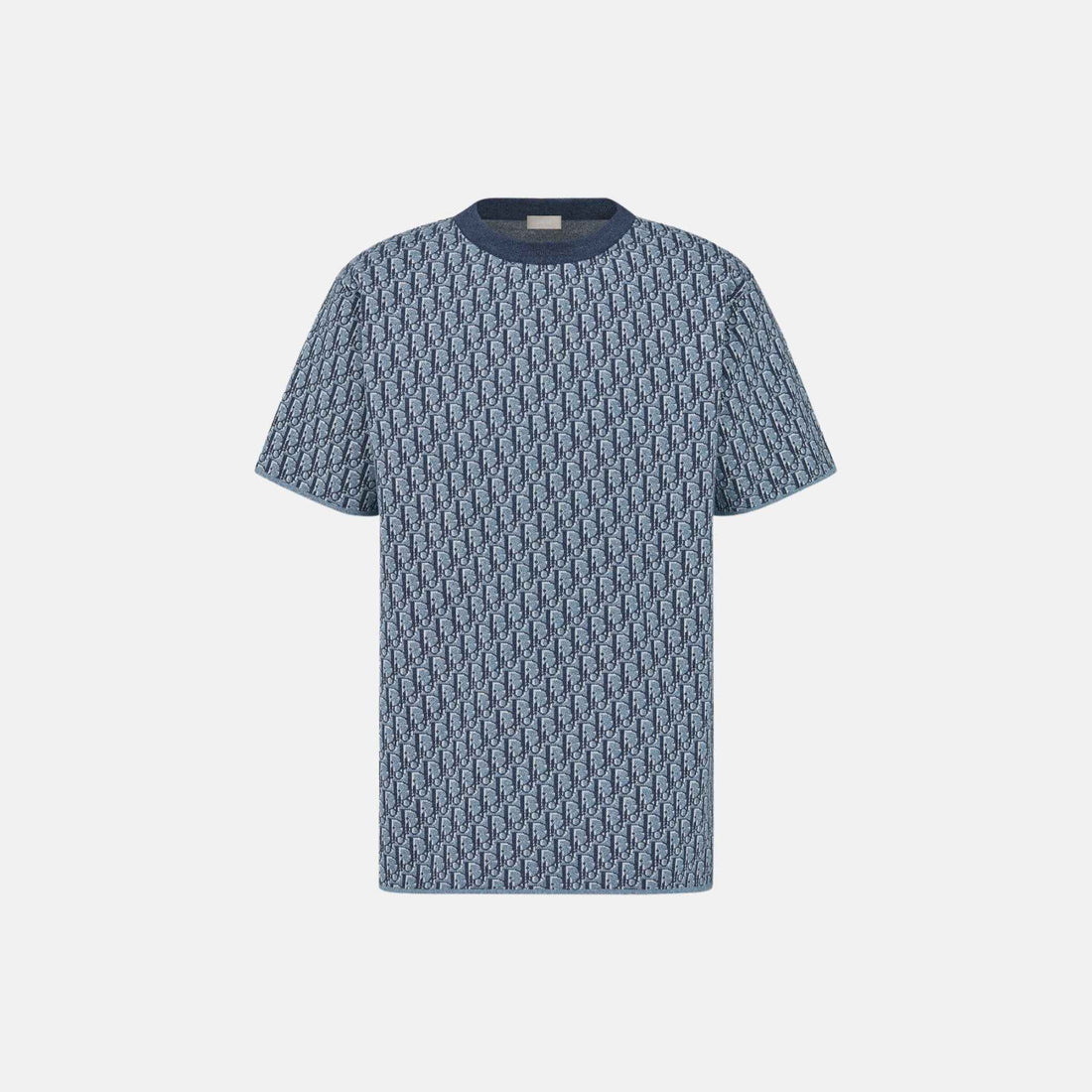 Dior Oblique T Shirt Relaxed Fit In Cotton Jacquard, Front