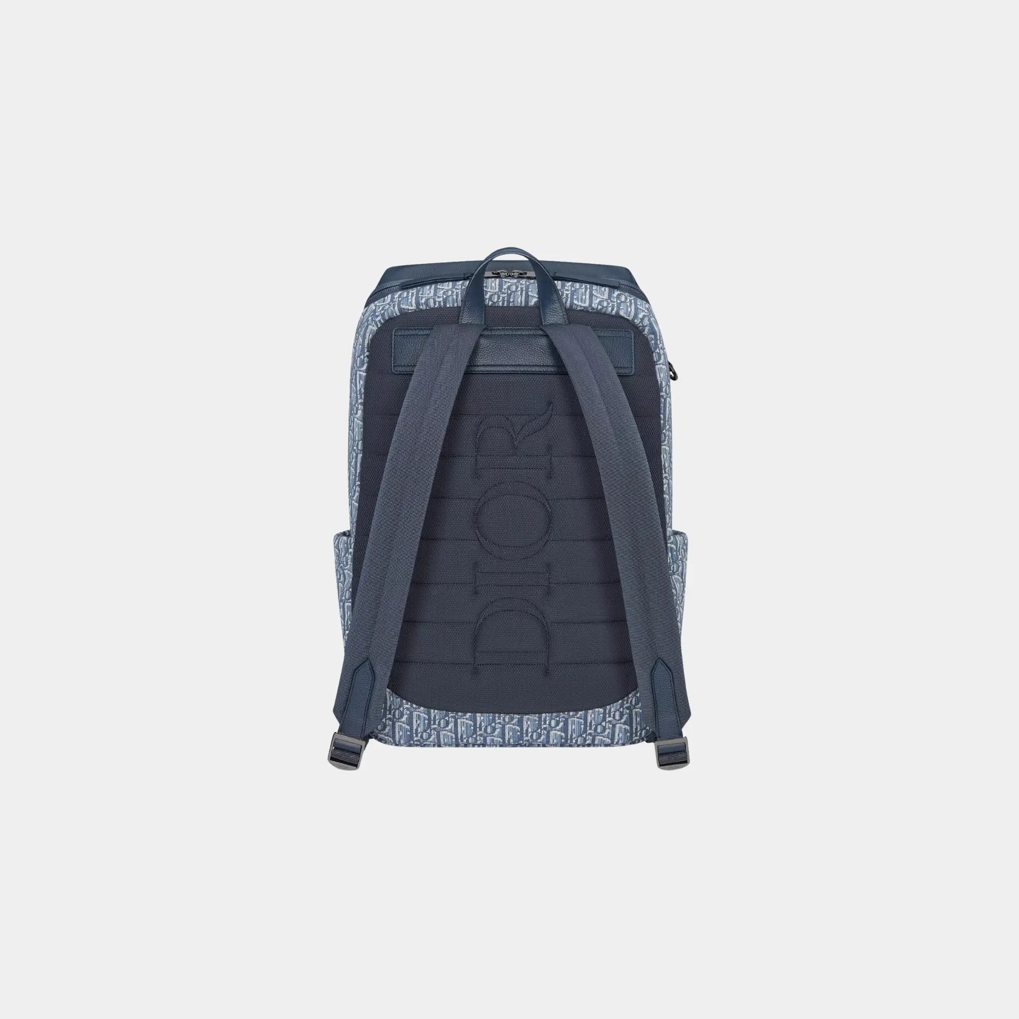 Rider Soft Zipped Backpack in Jacquard &amp; Grained Calfskin