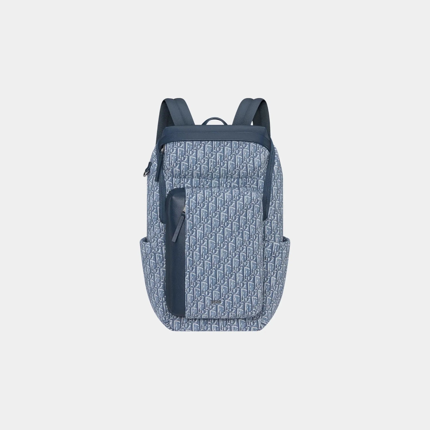Rider Soft Zipped Backpack in Jacquard &amp; Grained Calfskin