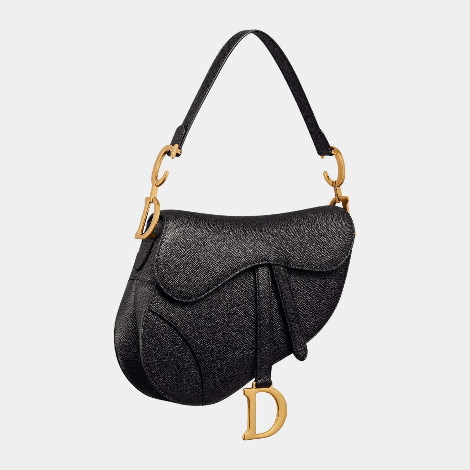 Dior Saddle Bag With Strap, Black, Side