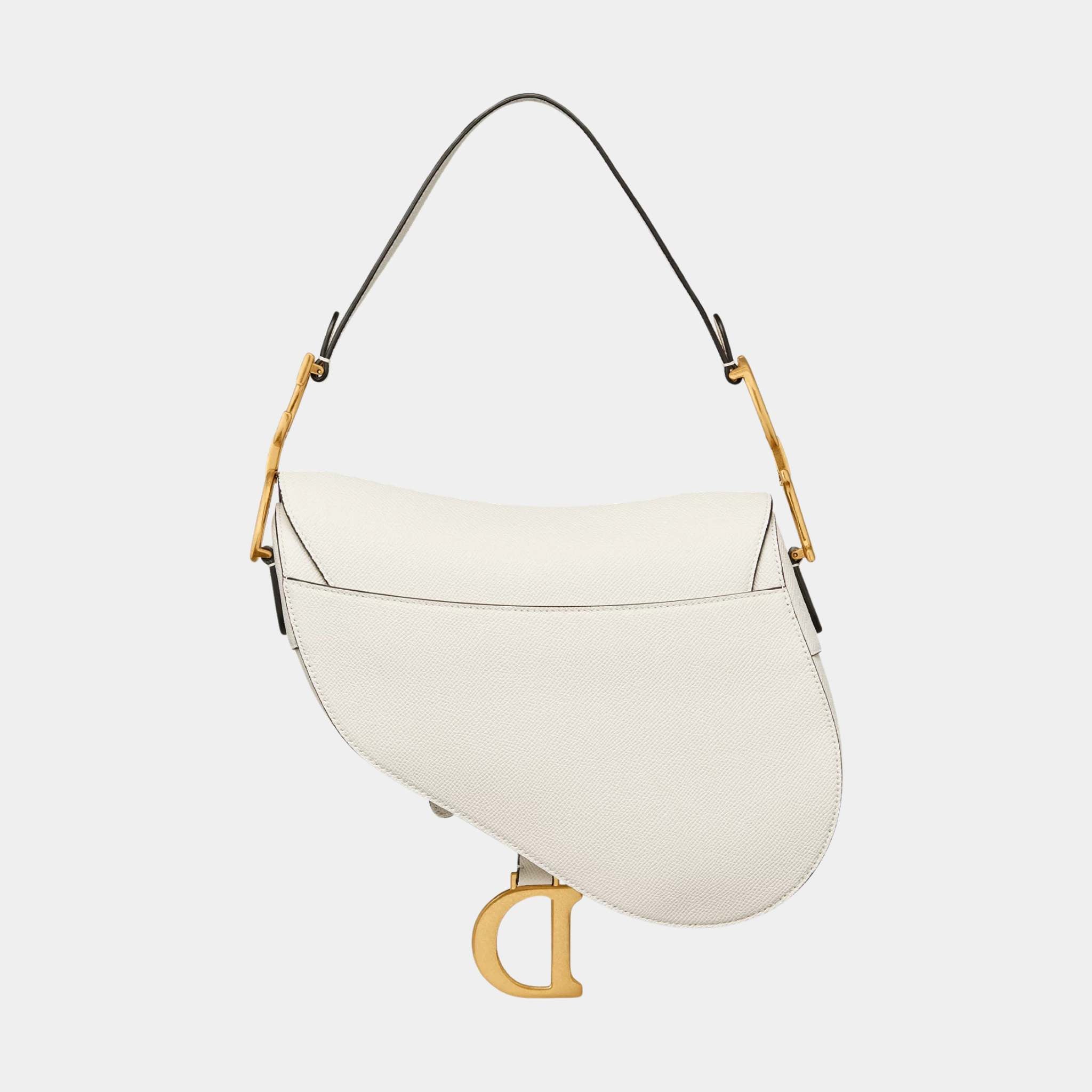 Dior Saddle Bag With Strap, latte, back