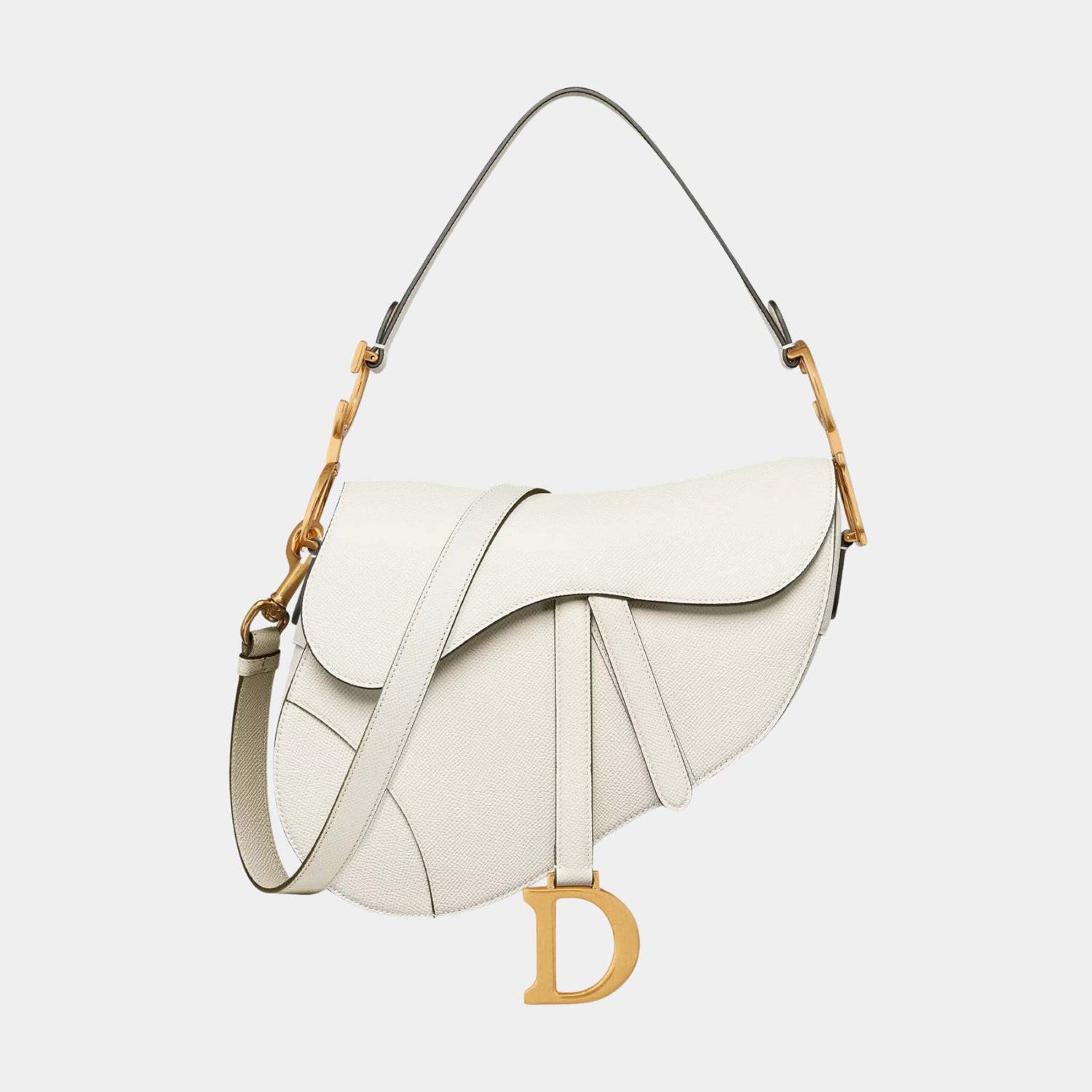 Dior Saddle Bag With Strap, latte,front