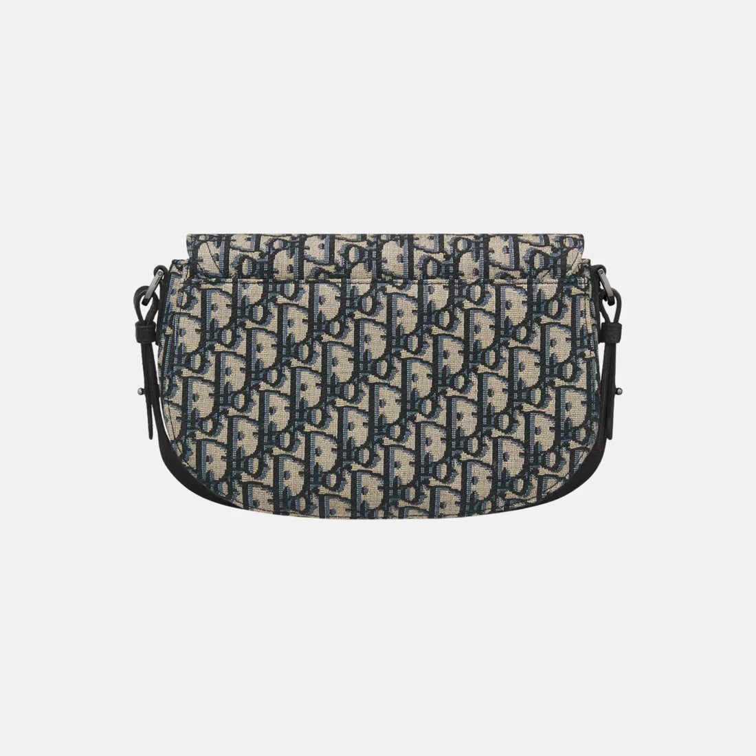 Dior Saddle Messenger Bag In Oblique Jacquard And Grained Calfskin, Beige, Back