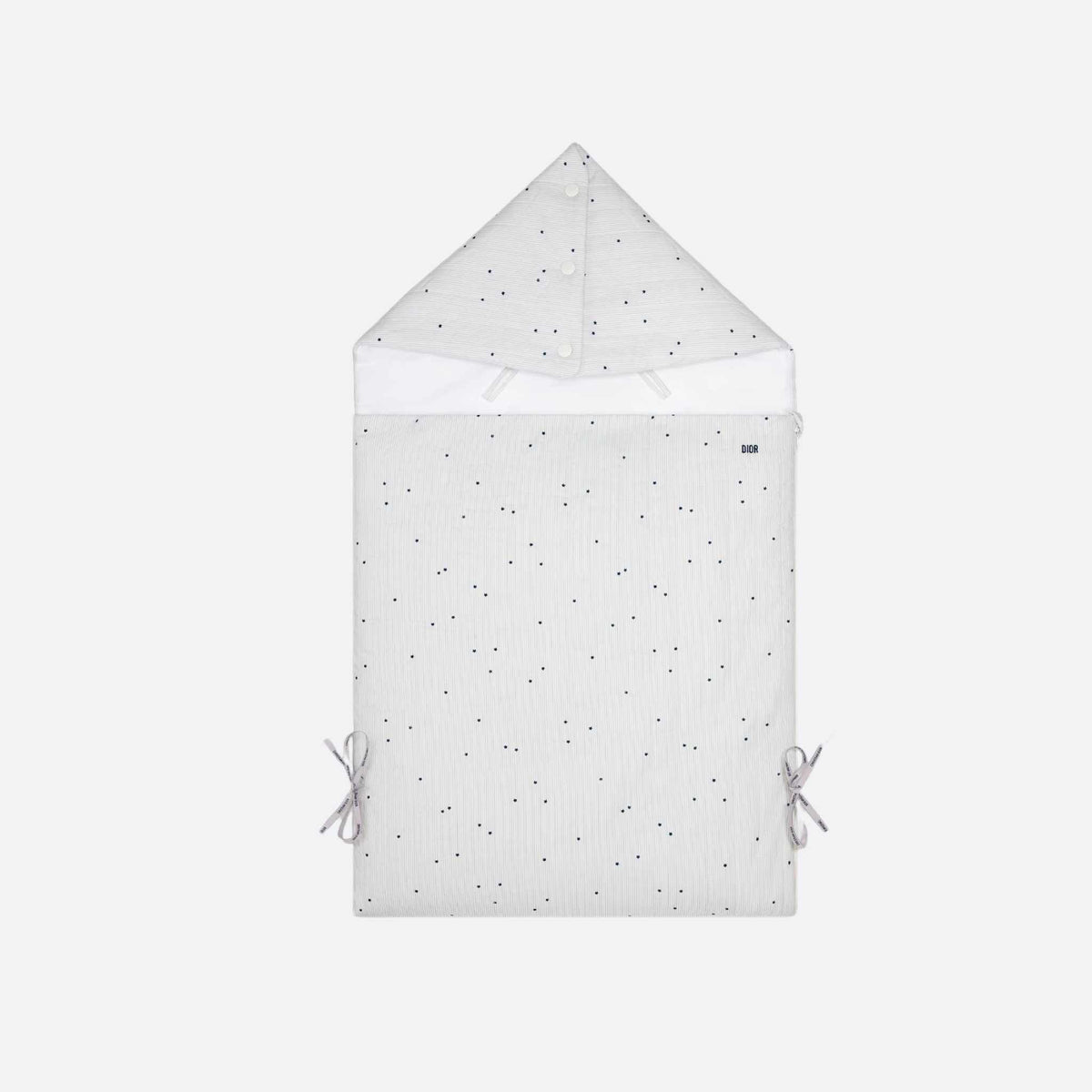 Sleeping Bag Ivory Quilted Cotton with Stripes and Stars