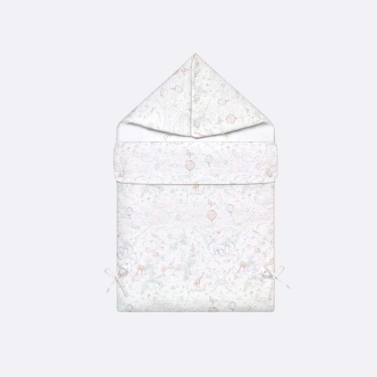Sleeping Bag Ivory Toile de Jouy Pastel Cotton Poplin
