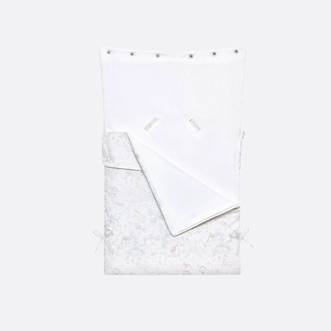 Dior Sleeping Bag Ivory Toile de Jouy Pastel Cotton Poplin, Inside
