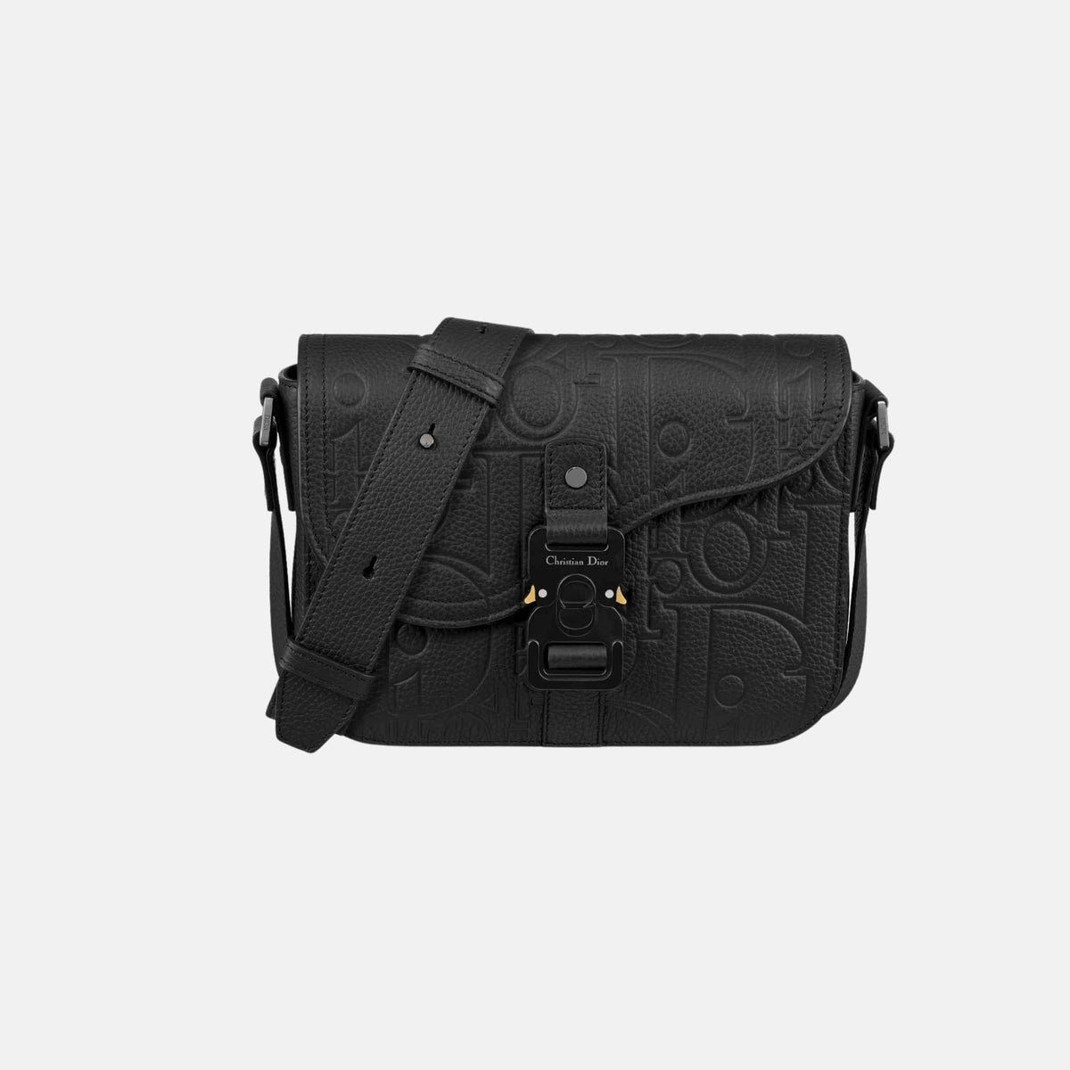 حقيبة Saddle Messenger صغيرة مع رفرف من جلد وجلد عجل
