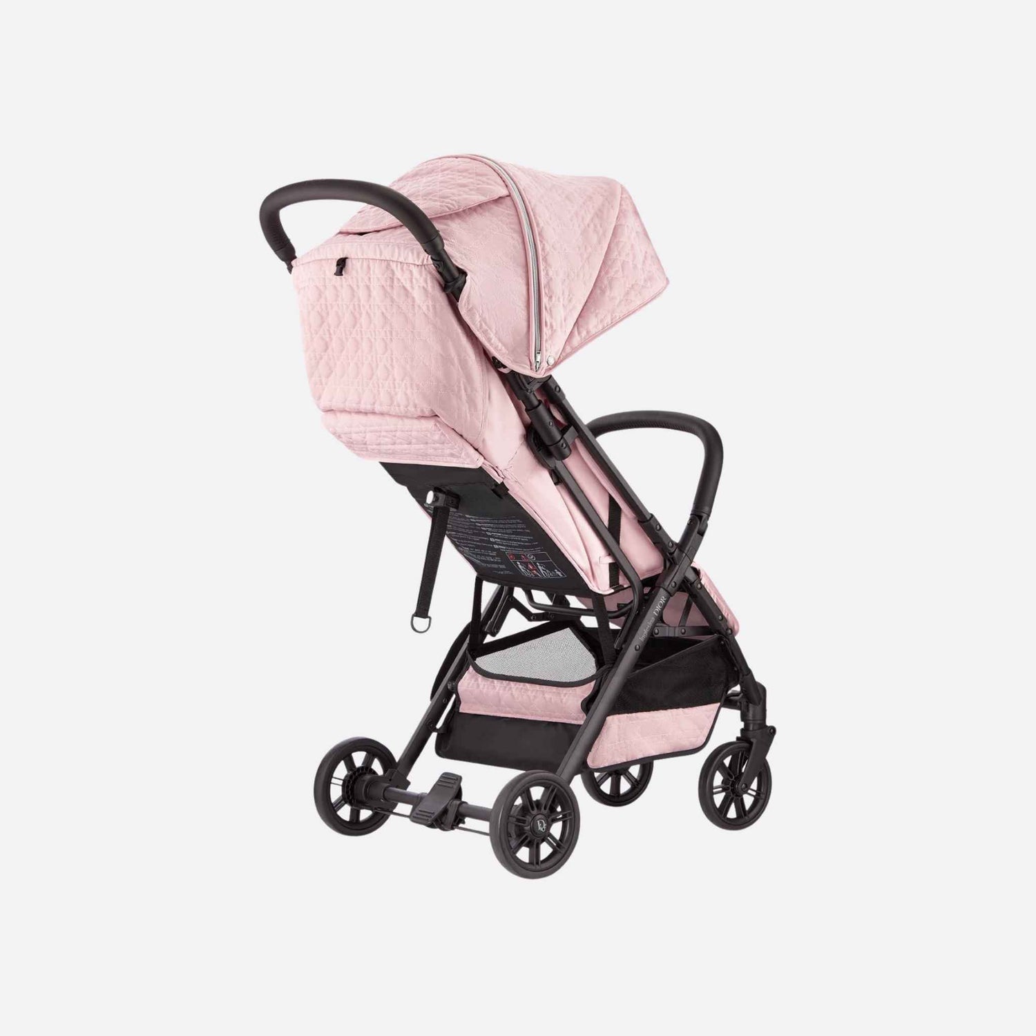 Dior Stroller Water-Repellent Cannage Fabric, Powder Pink, Back