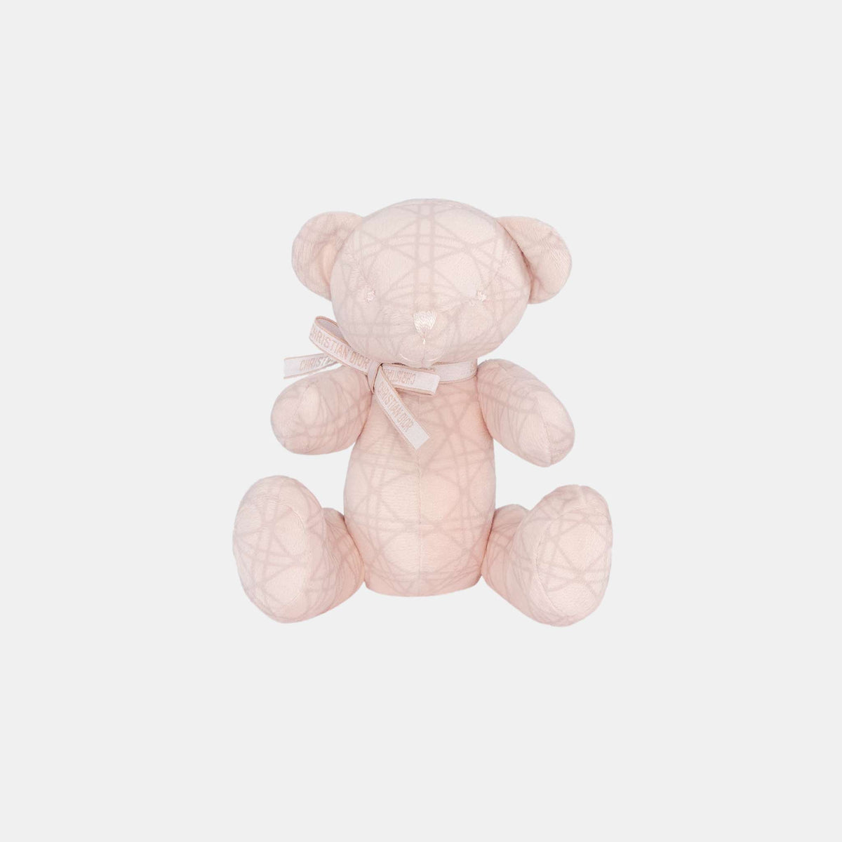 دب Teddy بلون وردي فاتح من قماش Cannage مخملي