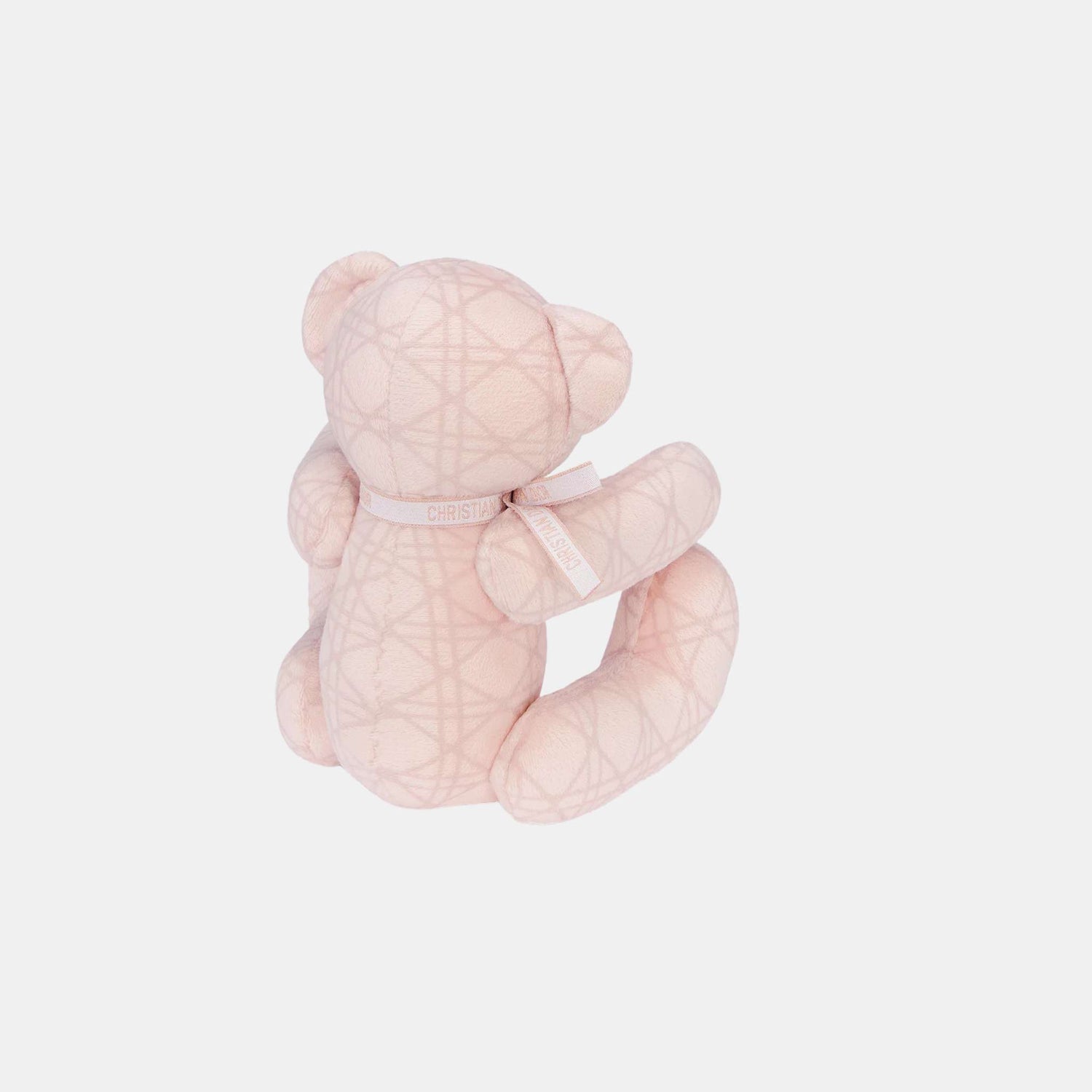 Dior Teddy Bear Pale Pink Cannage Velvet, Rear