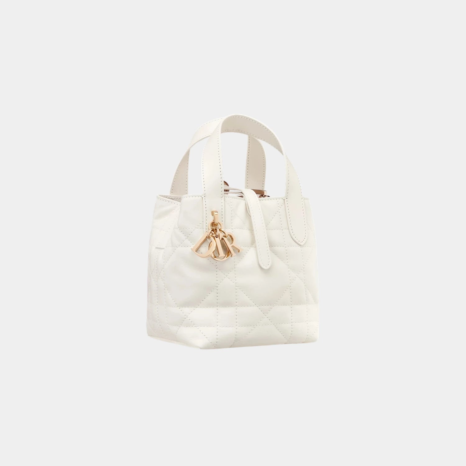 Dior Toujours Vertical Nano Tote Bag, 
Latte, Front