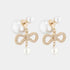 Dior Tribales Earrings Champagne Metal White Resin Pearls Crystals, Front