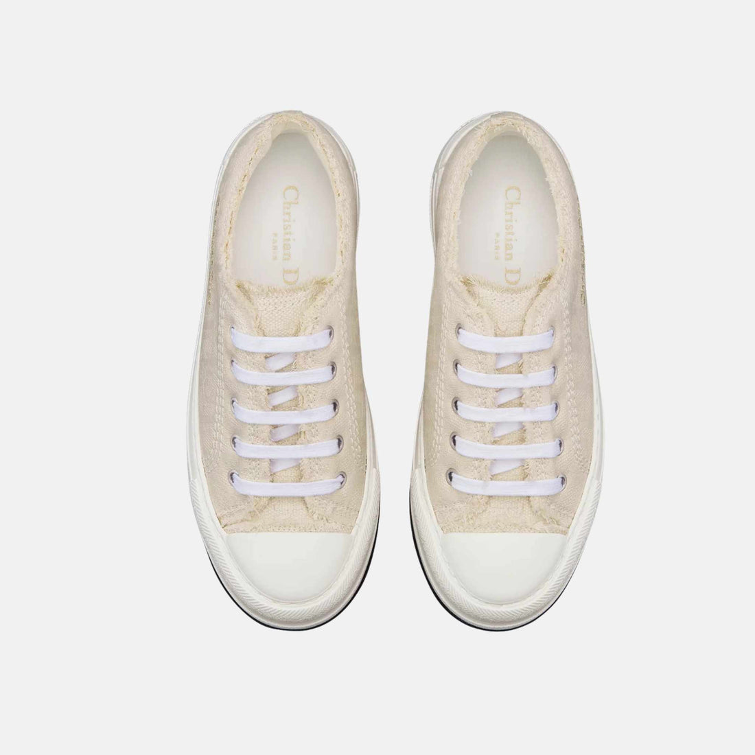 Dior Walk'n'Dior Sneaker In Cotton Embroidered With Oblique Motif, Top