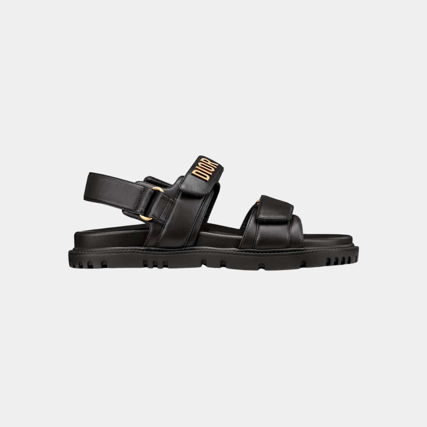 Dior Dioract Sandal Black Lambskin, Side