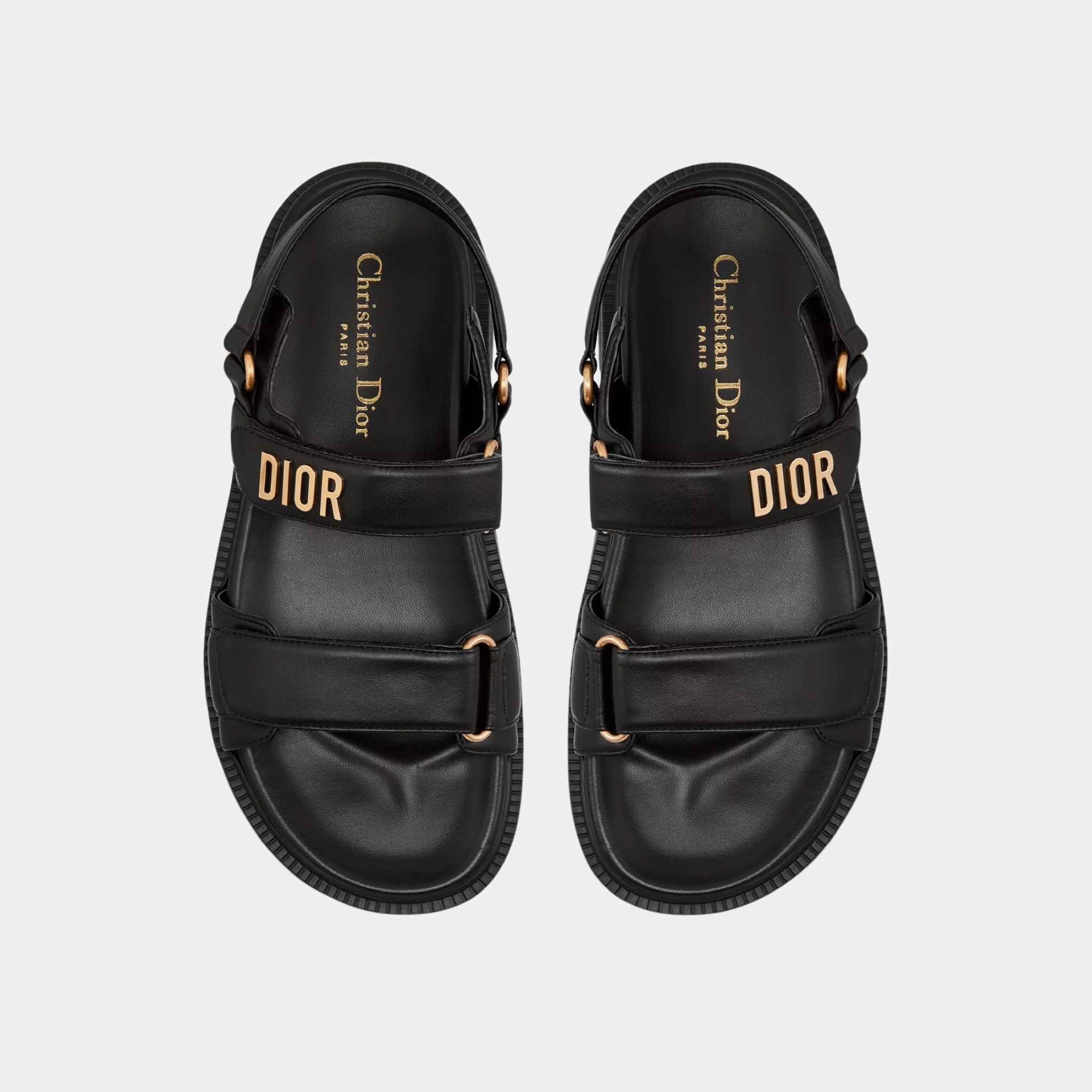 Dior Dioract Sandal Black Lambskin, Top