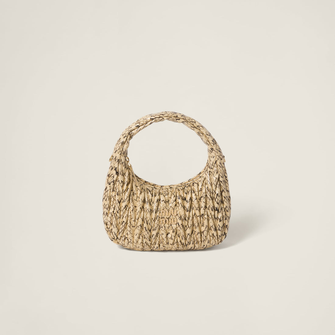 Wander matelassé Ayers snakeskin hobo bag