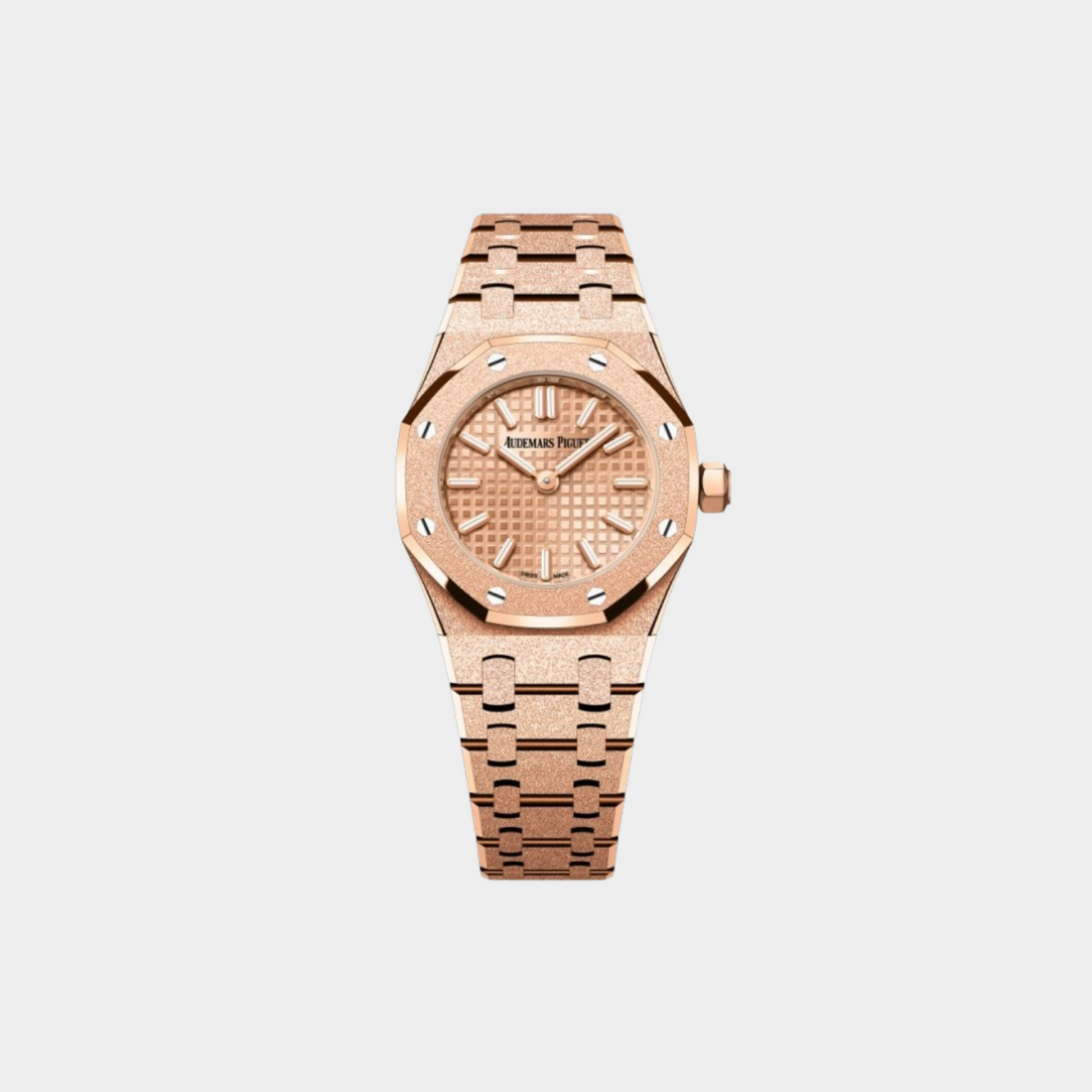 Audemars Piguet Royal Oak 33Mm Frosted 18Kt Rose Gold Ladies Watch