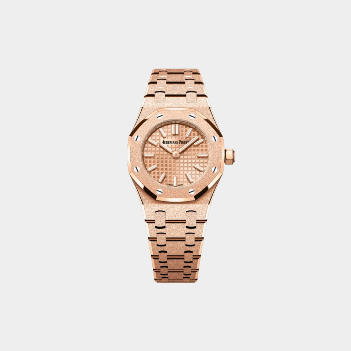 Audemars Piguet Royal Oak 33Mm Frosted 18Kt Rose Gold Ladies Watch