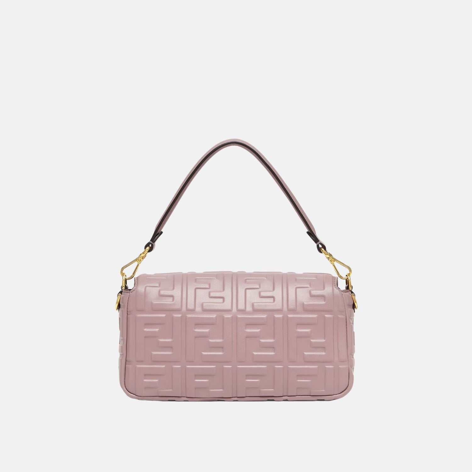 Fendi Baguette Bag In Leather, Pink, Back