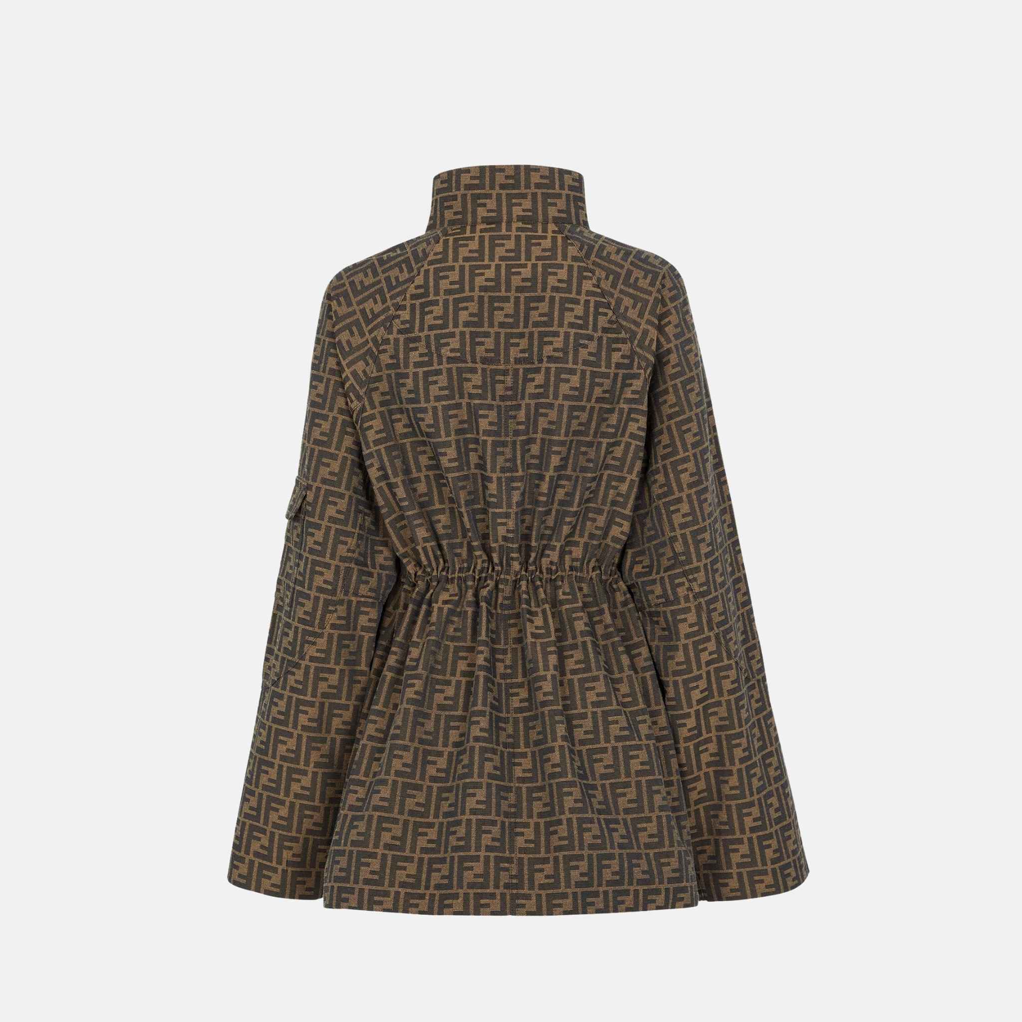 Fendi Blouson In Brown FF Canvas, Back