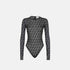 Fendi Body In Lace With Long Sleeves, Black, Front