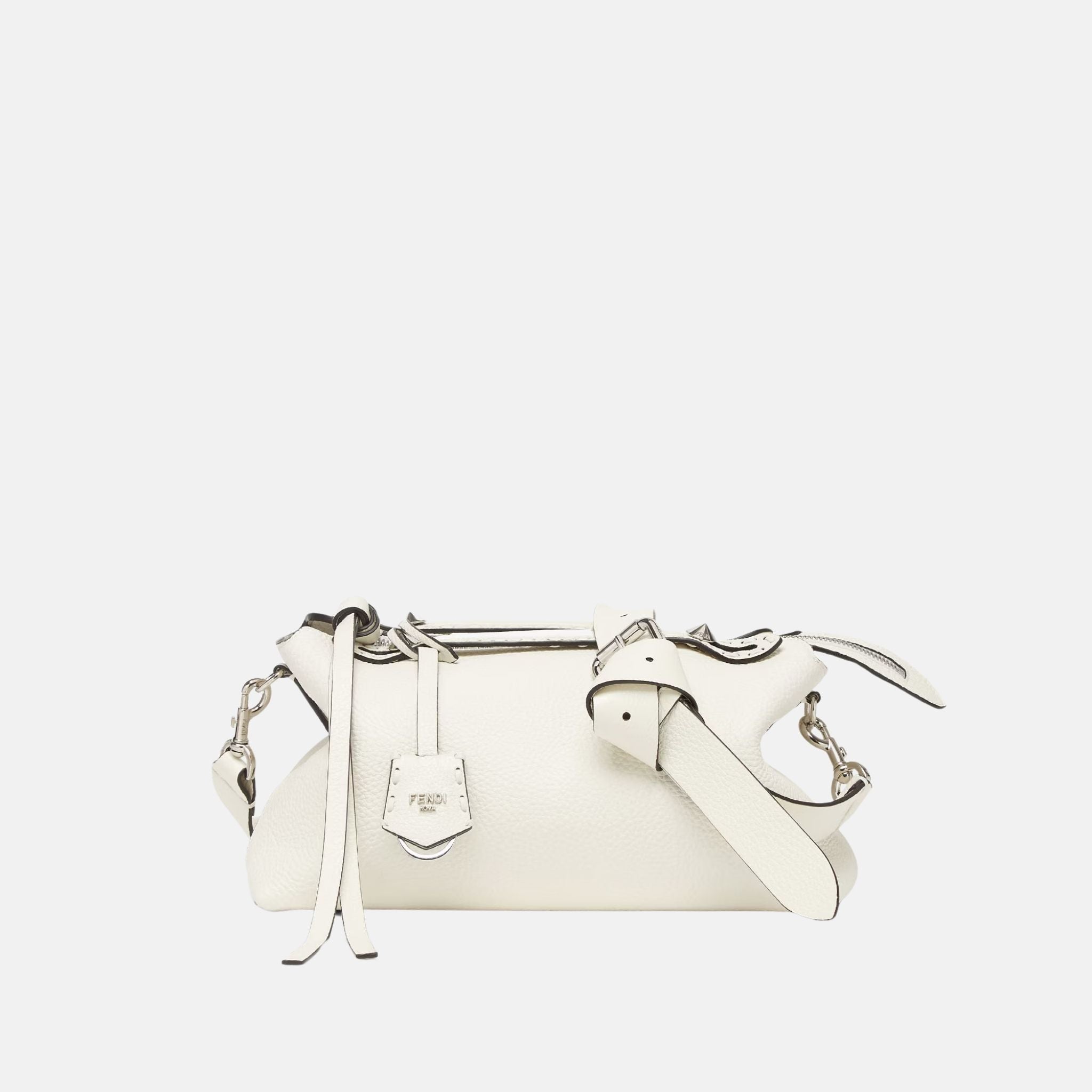 Fendi By The Way Selleria Medium Bag, White, Front