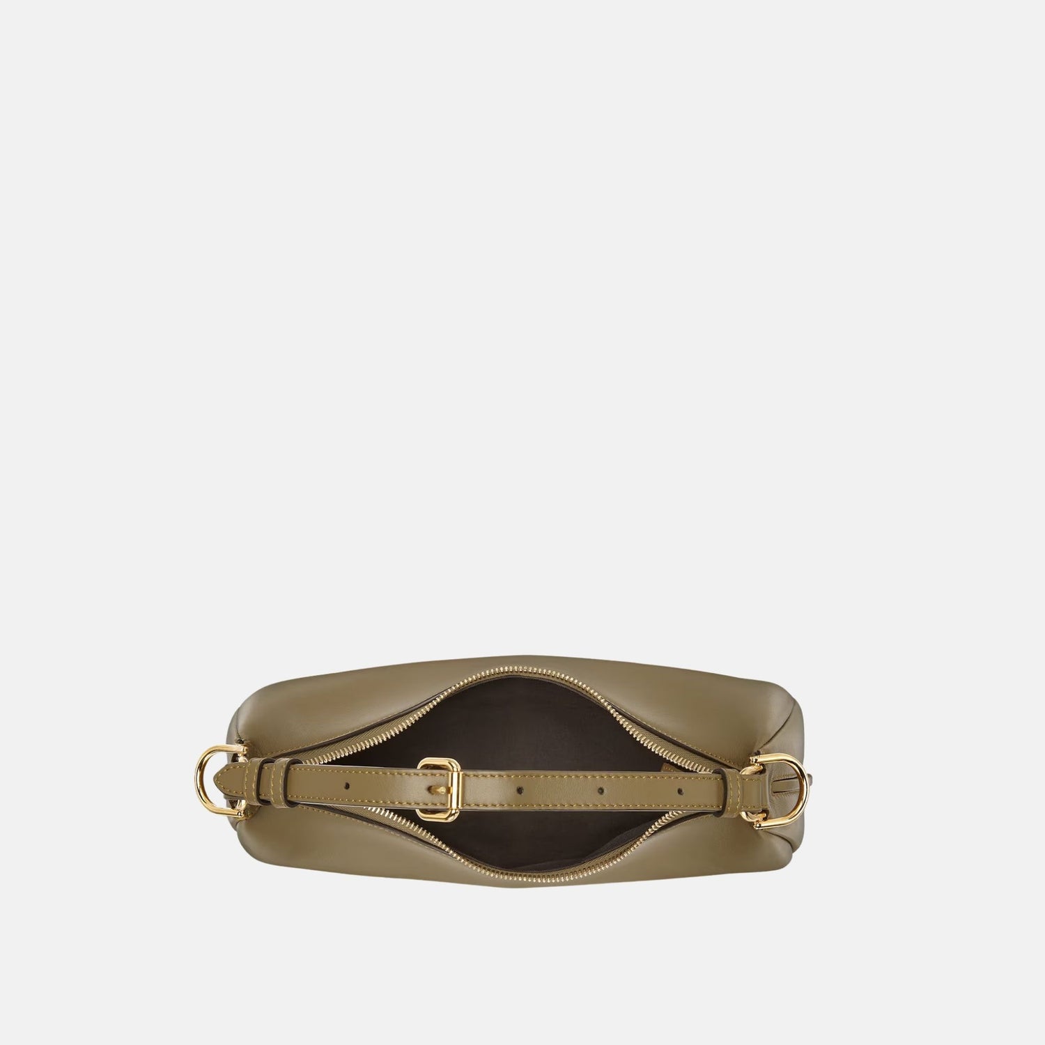 Fendi Fendigraphy Small Bag In Leather, Green, Inside