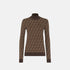 Fendi Jumper In Brown FF Cotton, Front