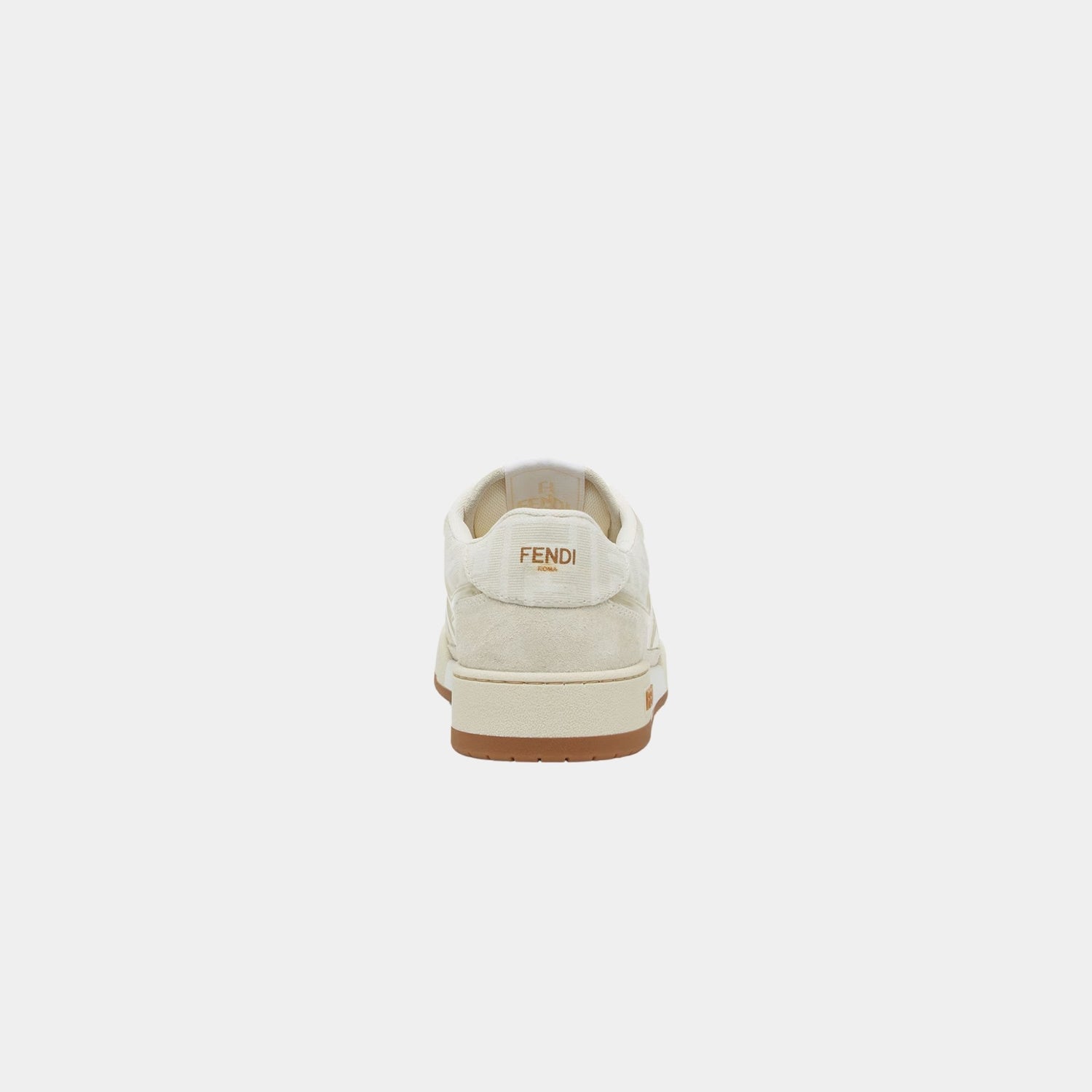 Fendi Match Canvas Low-Tops Suede With Suede, White, Back