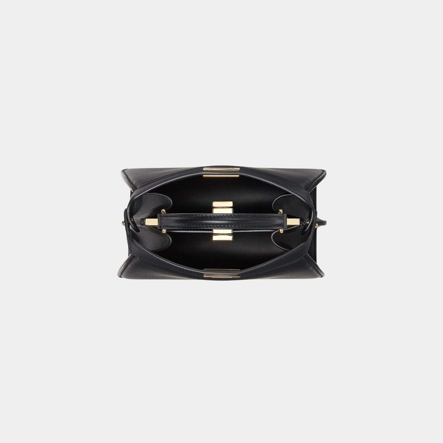 Fendi Peekaboo ISeeU Petite Padded Nappa Leather Bag, Black, Top
