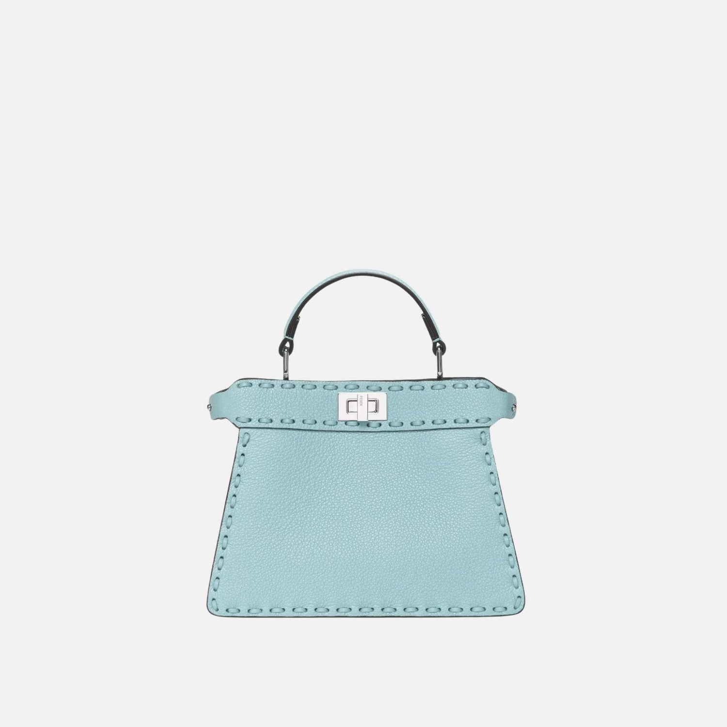 Fendi Peekaboo ISeeU Petite Selleria Bag, Sky Blue, Front