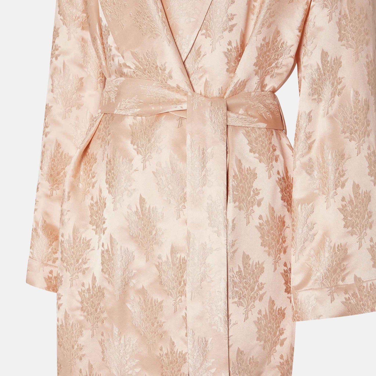 Fendi Pink Silk Overcoat, Close
