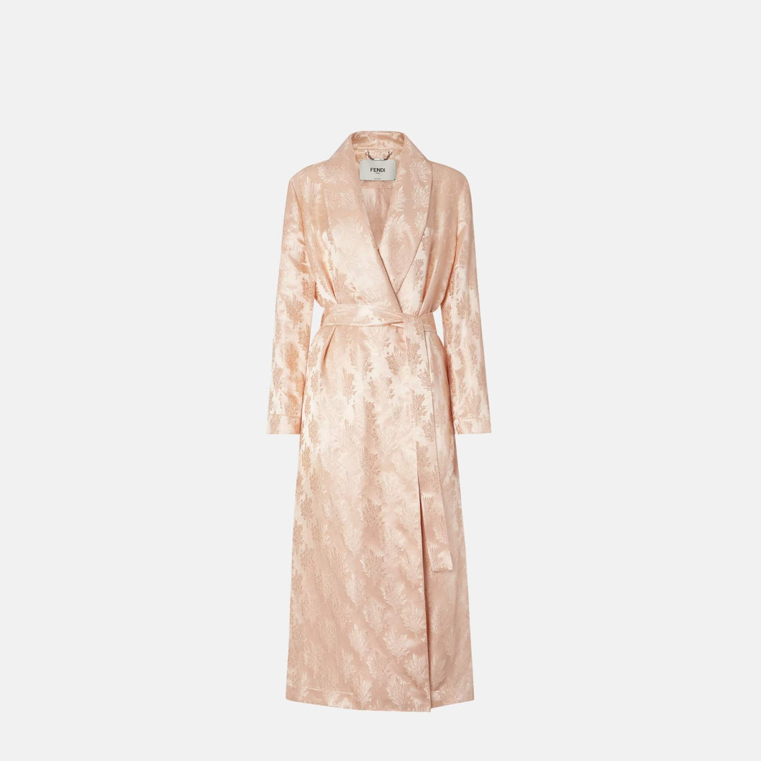 Fendi Pink Silk Overcoat, Front