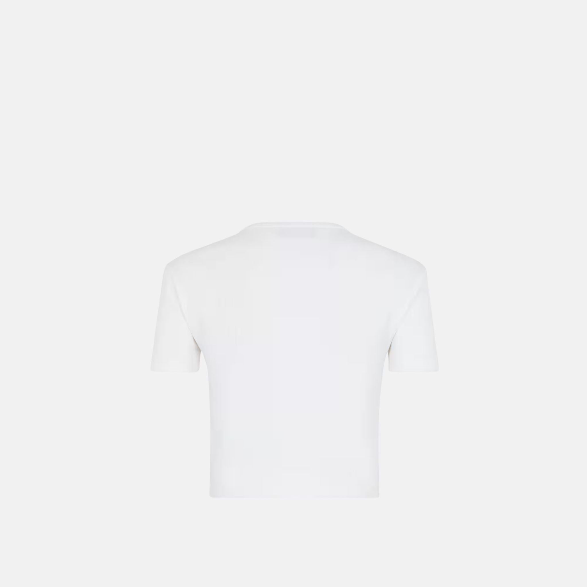 Fendi Top In Cotton Jumper, White, Back