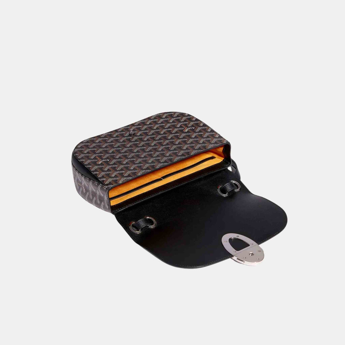 حقيبة Goyard 233، سوداء، مفتوحة