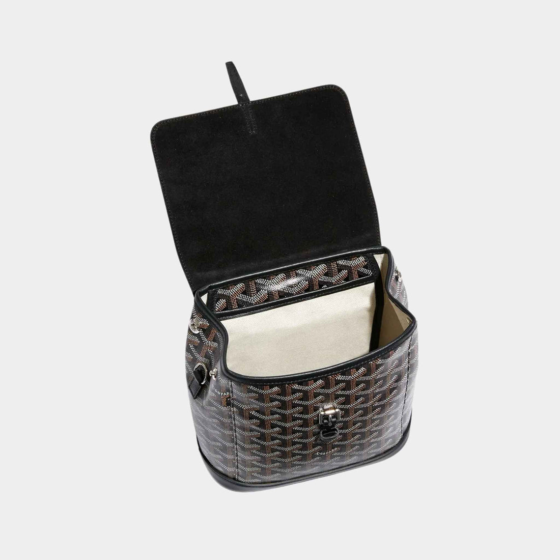 حقيبة ظهر Goyard Alpin Mini، سوداء، منظر داخلي