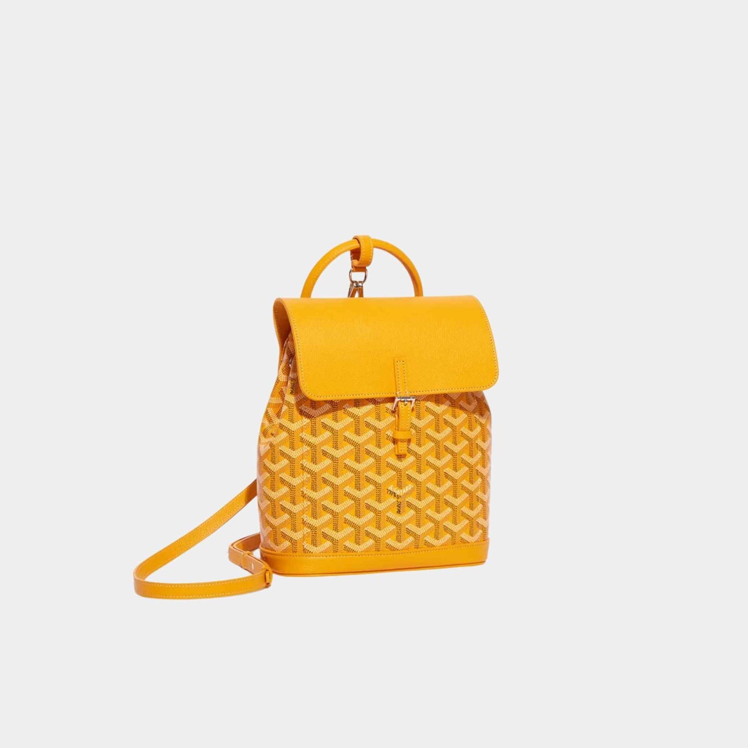 Goyard Alpin Mini Backpack, Yellow, Front View