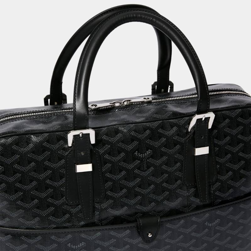 Goyard Ambassade MM Document Case Jet Black 2024 Exclusive, Close Up