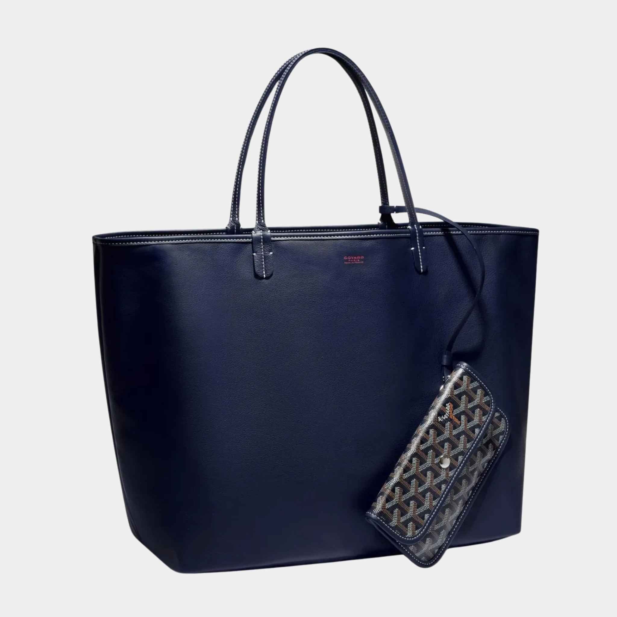 Goyard Anjou GM Bag, Navy Blue, Front View