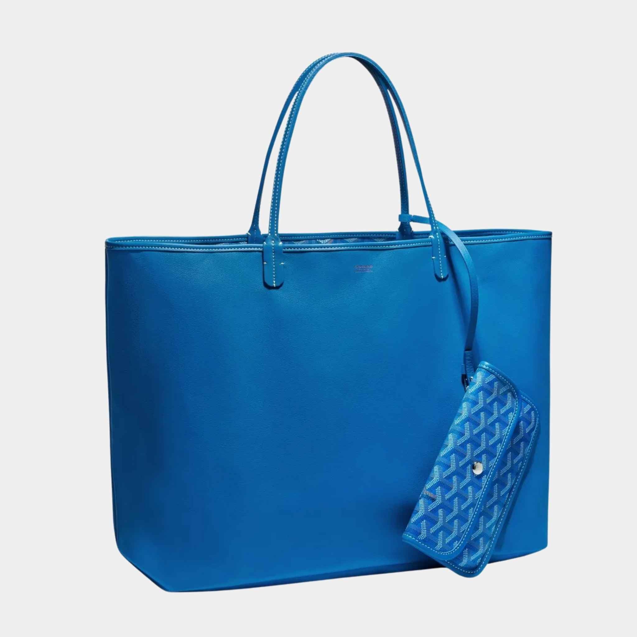 Goyard Anjou GM Bag, Sky Blue, Front View