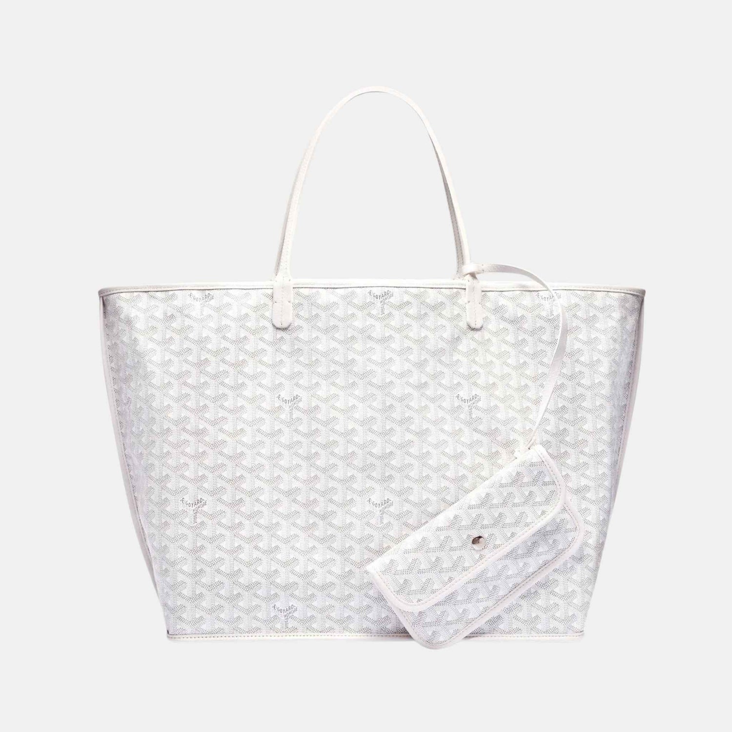 Goyard Anjou GM Bag, White, Inside Out View