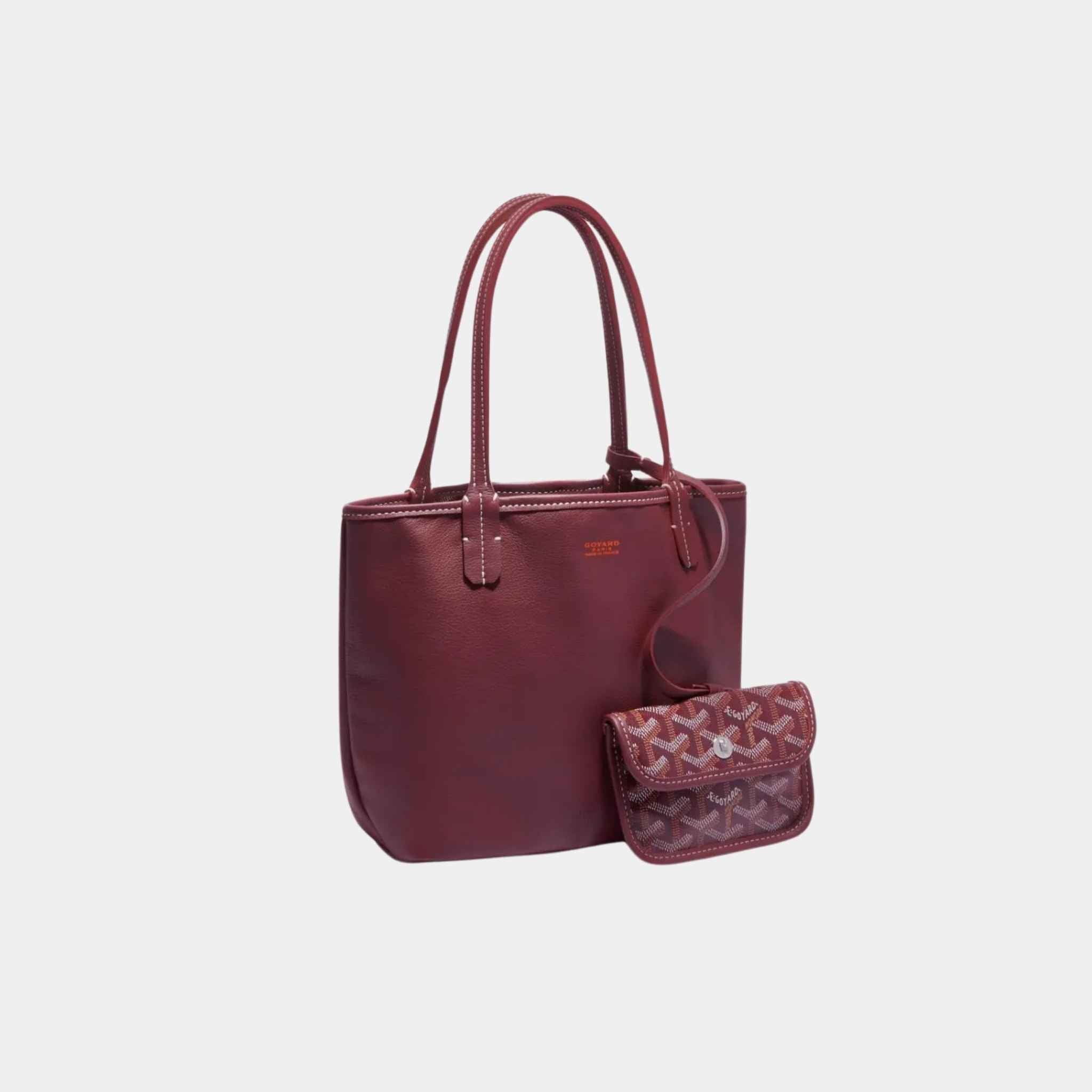 Goyard Anjou Mini Bag, Burgundy, Front View